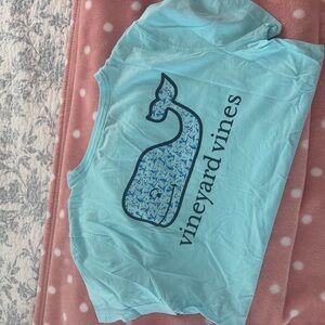 Vineyard Vines Turquoise Crewneck Logo Tee